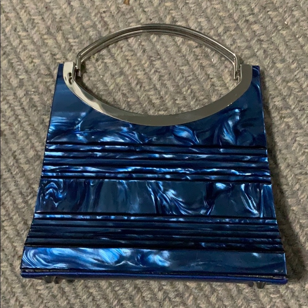 Blue Marblized Handbag